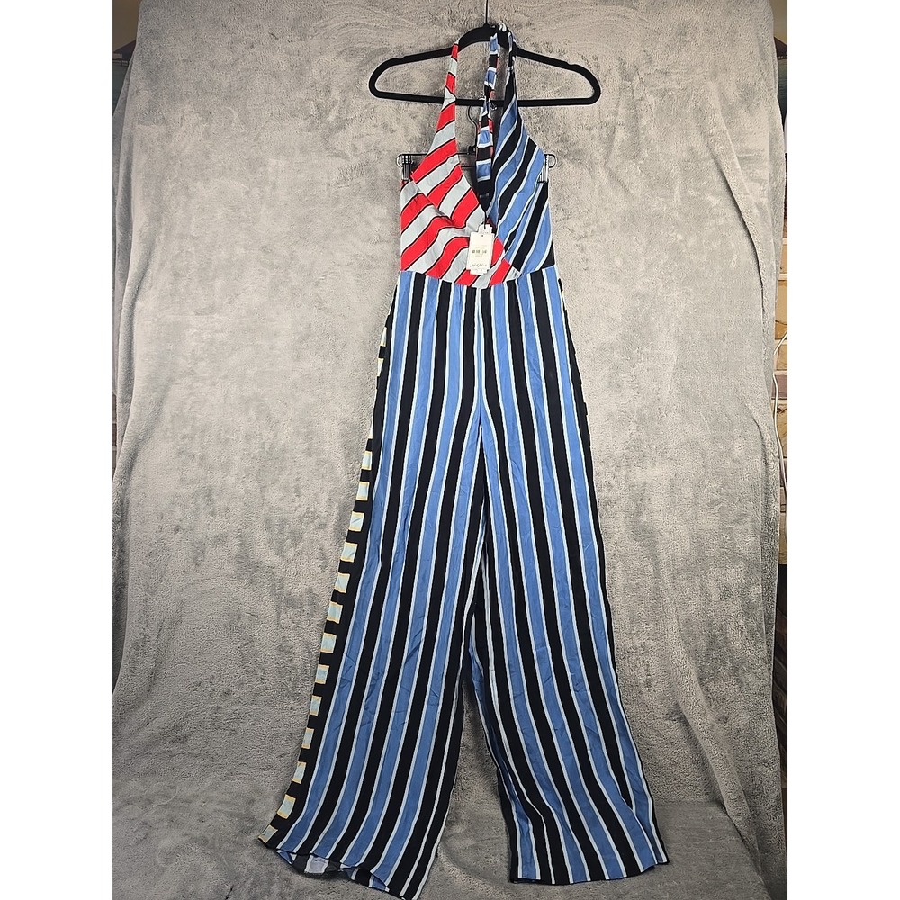Alice Olivia Wide-Leg Spaghetti Strap Jumpsuit Womens 4 Rivera NWT $550